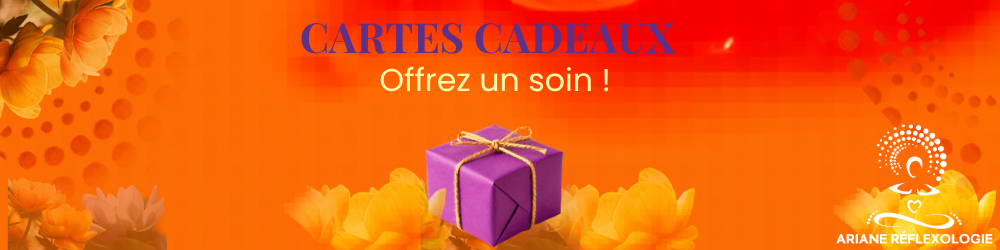 Bannière cartes cadeaux pour des soins de réflexologie plantaire à Saint Sébastien sur Loire, Nantes Sud